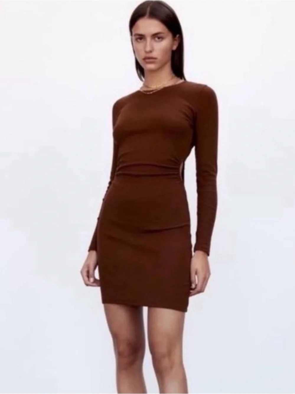 brown bodycon dress zara BNWT ZARA brown bodycon long dress SIZE (MEDIUM) MINE: 1080 OWN: 1280(AUTOMATIC URS ) NO DELETING OF COMMENT NO RUSH SHIPPING No details, No mine PAYMENT FIRST